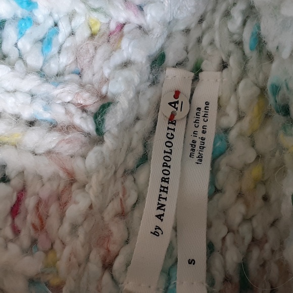 ANTHROPOLOGIE A Chunky Loose Weave *Alpaca Blend Boatneck Jumper Size Small - Picture 6 of 9
